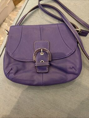 COACH New SoHo leather Demi Crossbody Bag with Buckle Detail